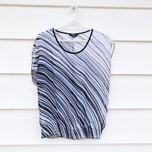 Reitmans Petites sheer striped blouse